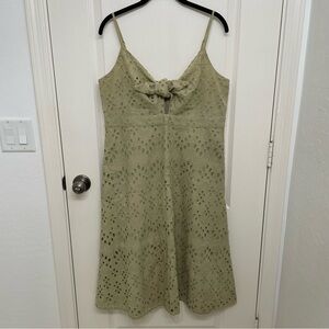 Express Olive Green Midi Dress